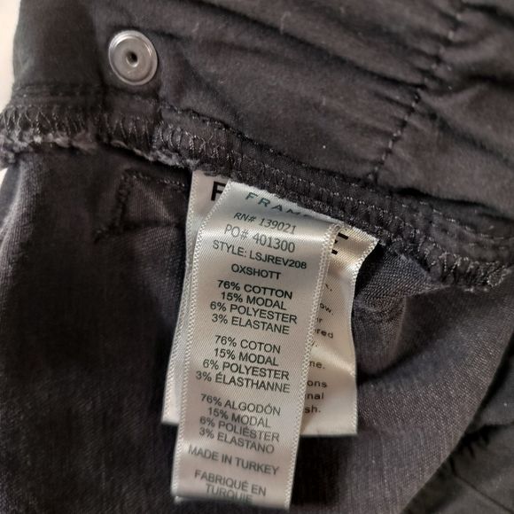 Women's Frame Skinny Jeans Mid-Rise Raw-Edge Step Hem Jeans In Oxshott Size 26 - Picture 9 of 9